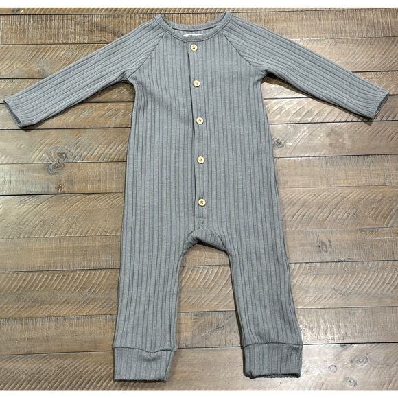 Graystone Collective Button Down Ribbed Romper 18 mo - Picture 1 of 8